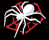 Logo de Web Dev Pro: una araña blanca sobre una telaraña roja